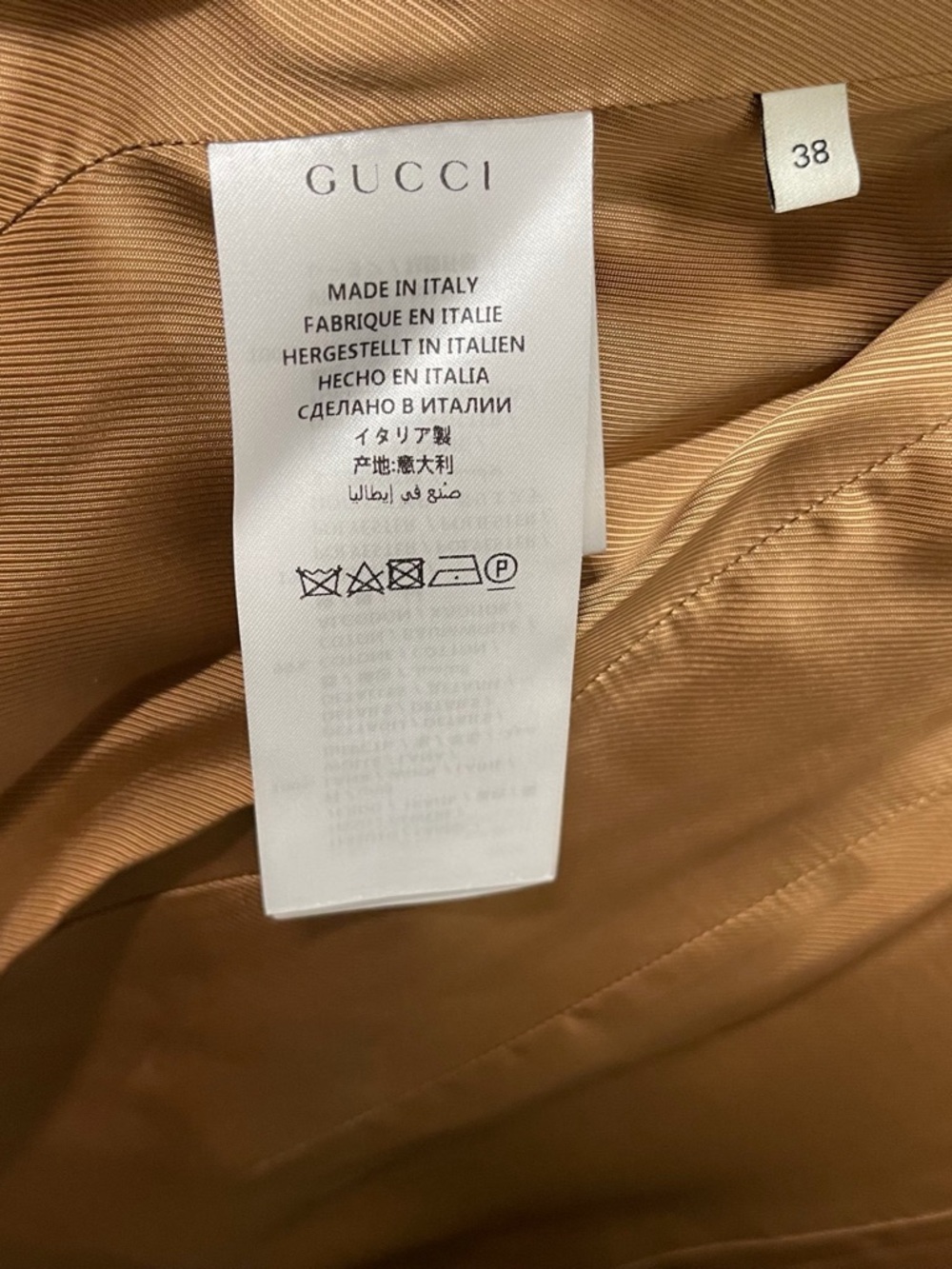 Gucci Camel Beige Wool Long Coat with Green Red Webbing GG Buttons IT 38 XS/S - Picture 10 of 11